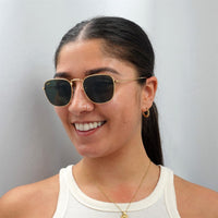 Ray-Ban Sunglasses Frank Legend RB3857 919631 Gold Green G-15