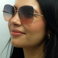 Dita Sunglasses Zazoe DTS145-A-02 Rose Gold Dark Grey to Peach Gradient