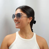 Chloe Sunglasses CH0008S Esther 002 Pink Crystal Blue to Peach Gradient