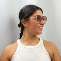 Chloe Sunglasses CH0031S Franky 002 Yellow to Pink Crystal Fade and Gold Pink Gradient