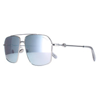 Moncler Sunglasses ML0216-D 16D Shiny Palladium Smoke Silver Mirror Polarized