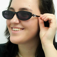 Gucci Sunglasses GG1680S 002 Black with Silver Crystal Stud Detail Grey