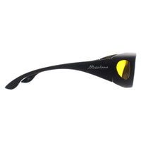 Montana Fit Over Glasses Night Driving Sunglasses FO2 I Matte Black Yellow Polarized