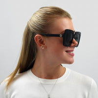 Gucci Sunglasses GG0328S 001 Black Grey Gradient