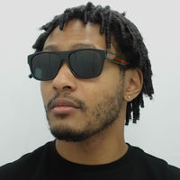 Gucci Sunglasses GG0341S 001 Black Green Red Grey