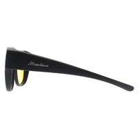 Montana Fit Over Glasses Night Driving Sunglasses FO6 C Matte Black Yellow Polarized