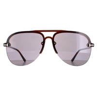 Tom Ford Sunglasses Terry 02 FT1004 45A Shiny Light Brown Smoke