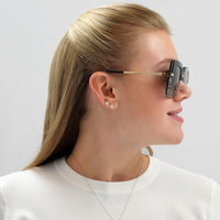 Dolce & Gabbana Sunglasses DG4373 32448G Top Black on Print Leopard Black Grey Gradient