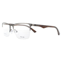 Police Glasses Frames Blackbird Light 3 VPL398M 0568 Shiny Gunmetal Men