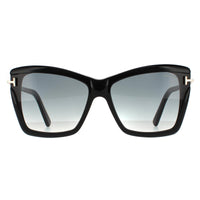 Tom Ford Sunglasses Leah FT0849 01B Shiny Black Smoke Gradient