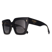 Fendi Sunglasses FE40101I Fendi Roma 01A Shiny Black Smoke Grey