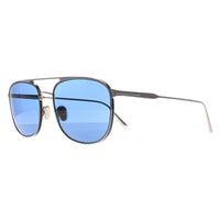 Tom Ford Sunglasses Jake FT0827 14V Shiny Light Ruthenium Blue