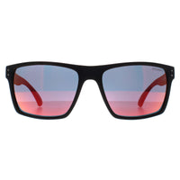 Superdry Sunglasses Kobe 193 Matte Black Volcanic Mountain Orange Red Mirror