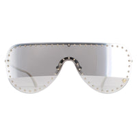 Versace Sunglasses VE2230B 12526G Pale Gold Light Grey Mirror Silver