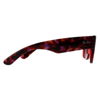 Ray-Ban Sunglasses RB0840S Mega Wayfarer 66372K Transparent Pink and Havana Red Mirror