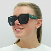 Prada Sunglasses PR15WS 1AB5Z1 Black Dark Grey Polarized