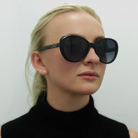 Jimmy Choo Sunglasses AMIRA/G/S 807 9O Black Dark Grey Gradient