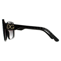 Dolce & Gabbana Sunglasses DG4385 32888G Black Texture Cocco Black Grey Gradient
