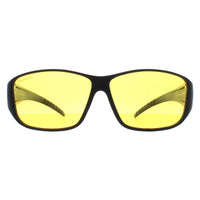 Montana Fit Over Glasses Night Driving Sunglasses FO4 H Matte Black Yellow Polarized
