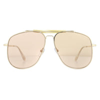Tom Ford Sunglasses Connor FT0557 28Y Shiny Rose Gold Light Brown