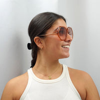 Chloe Sunglasses CH0008S Esther 001 Orange Crystal Pink Gradient