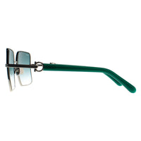 Salvatore Ferragamo Sunglasses SF302SL 047 Silver Petrol Blue Gradient
