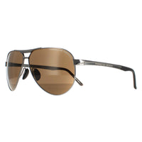 Porsche Design Sunglasses P8649 D Gunmetal Brown