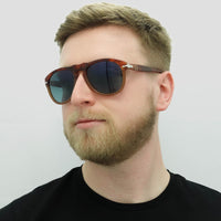 Persol Sunglasses 0649 1025S3 Resina e Sale Brown Blue Polarized 54mm