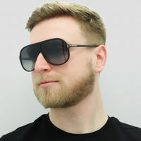 Tom Ford Sunglasses Spencer 02 FT0998 01B Shiny Black Smoke Gradient