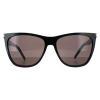 Saint Laurent Sunglasses SL 526 001 Shiny Black Solid Grey