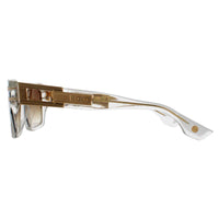 Dita Sunglasses Grandmaster Seven DTS407-A-02 Crystal Clear Yellow Gold Dark Brown to Clear Gradient
