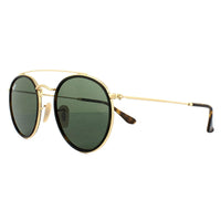 Ray-Ban Sunglasses Round Double Bridge 3647N 001 Gold Green
