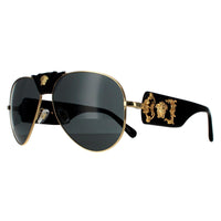 Versace Sunglasses 2150Q 100287 Gold Dark Grey