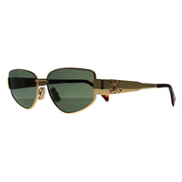 Celine Sunglasses Metal Triomphe CL40293U 30N Shiny Endura Gold Green