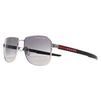 Prada Sport Sunglasses PS54WS 1BC06G Silver Grey Gradient Polarized