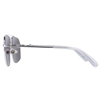 Moncler Sunglasses ML0216-D 16D Shiny Palladium Smoke Silver Mirror Polarized