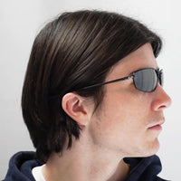 Oakley Sunglasses Whisker OO4141-04 Satin Chrome Prizm Sapphire Iridium Polarized