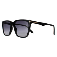 Tom Ford Sunglasses Garrett FT0862 01B Shiny Black Blue Grey Gradient