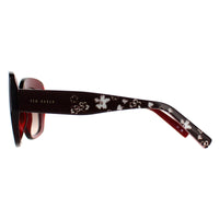 Ted Baker Sunglasses TB1675 Hattie 220 Crystal Dark Red Brown Red Gradient