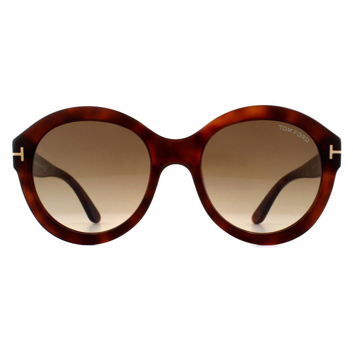 Tom Ford Sunglasses Kelly 0611 53F Blonde Havana Gradient Brown