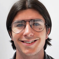 Ray-Ban Glasses Frames 6489 Aviator 2501 Silver 55mm