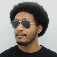 Ray-Ban Sunglasses RB3625 New Aviator 003/R5 Polished Silver Blue