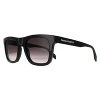 Alexander McQueen Sunglasses AM0301S 001 Shiny Black Grey Gradient