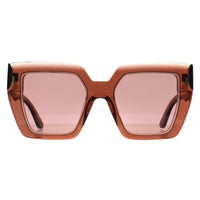 Calvin Klein Sunglasses CK23502S 601 Transparent Dark Brown Burgundy