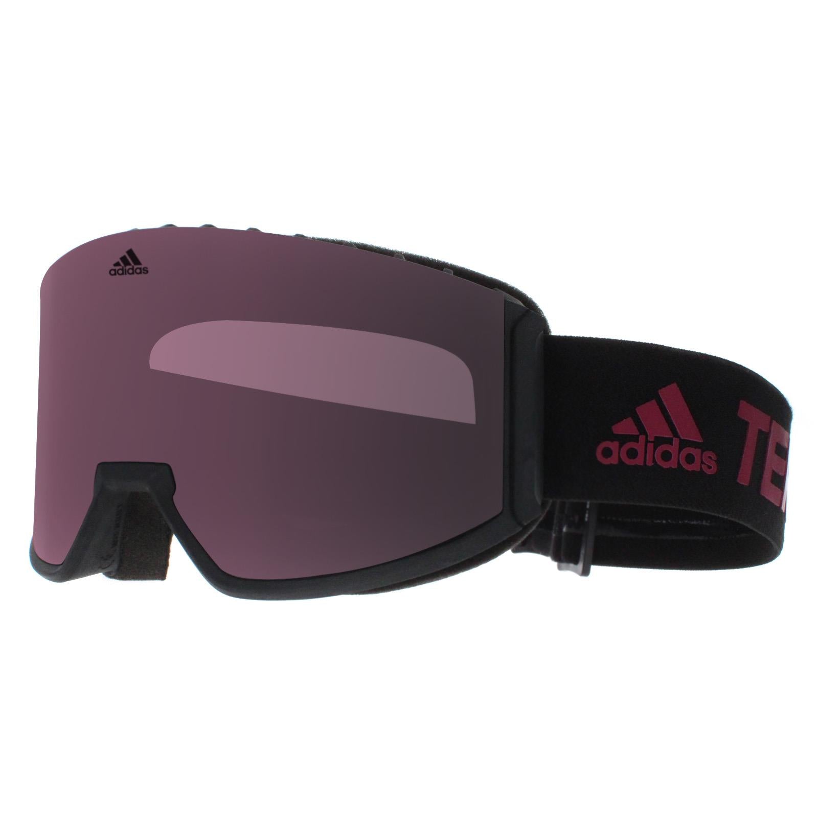 adidas snowboard goggles Adidas Ski Goggles SP0040 02S Matte Black Bordeaux – Discounted Sunglasses