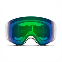 Smith Ski Goggles 4D Mag 0OZ XP White Vapor ChromaPop Everyday Green Mirror & CP Store Rose Flash