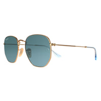 Ray-Ban Sunglasses Hexagonal RB3548N 91233M Gold Blue Grey Gradient