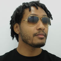 Ray-Ban Sunglasses Aviator Metal II RB3689 914751 Gold Brown Gradient