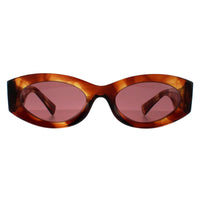 Miu Miu Sunglasses MU11WS 11Q08S Striped Tobacco Dark Violet