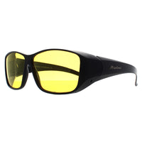 Montana Fit Over Glasses Night Driving Sunglasses FO4 H Matte Black Yellow Polarized